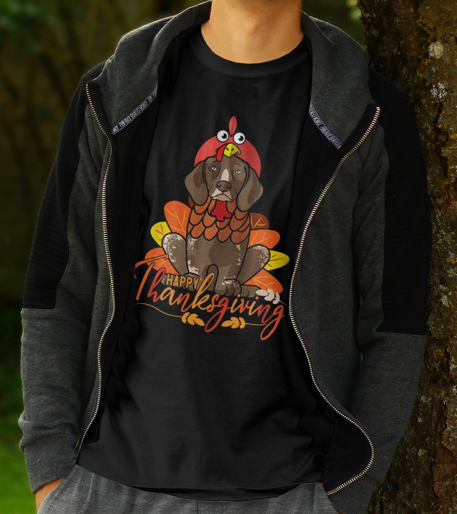 Happy Thanksgiving German Shorthaired Pointer Turkey Costume T-Shirt