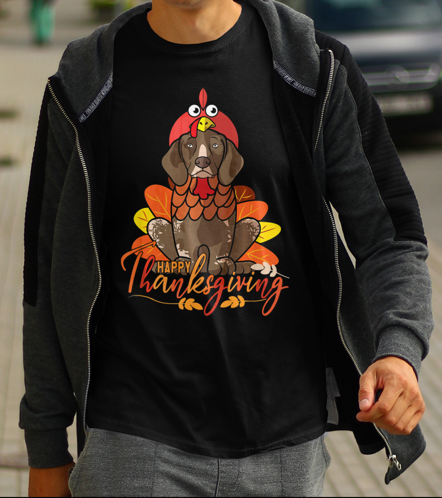 Happy Thanksgiving German Shorthaired Pointer Turkey Costume T-Shirt