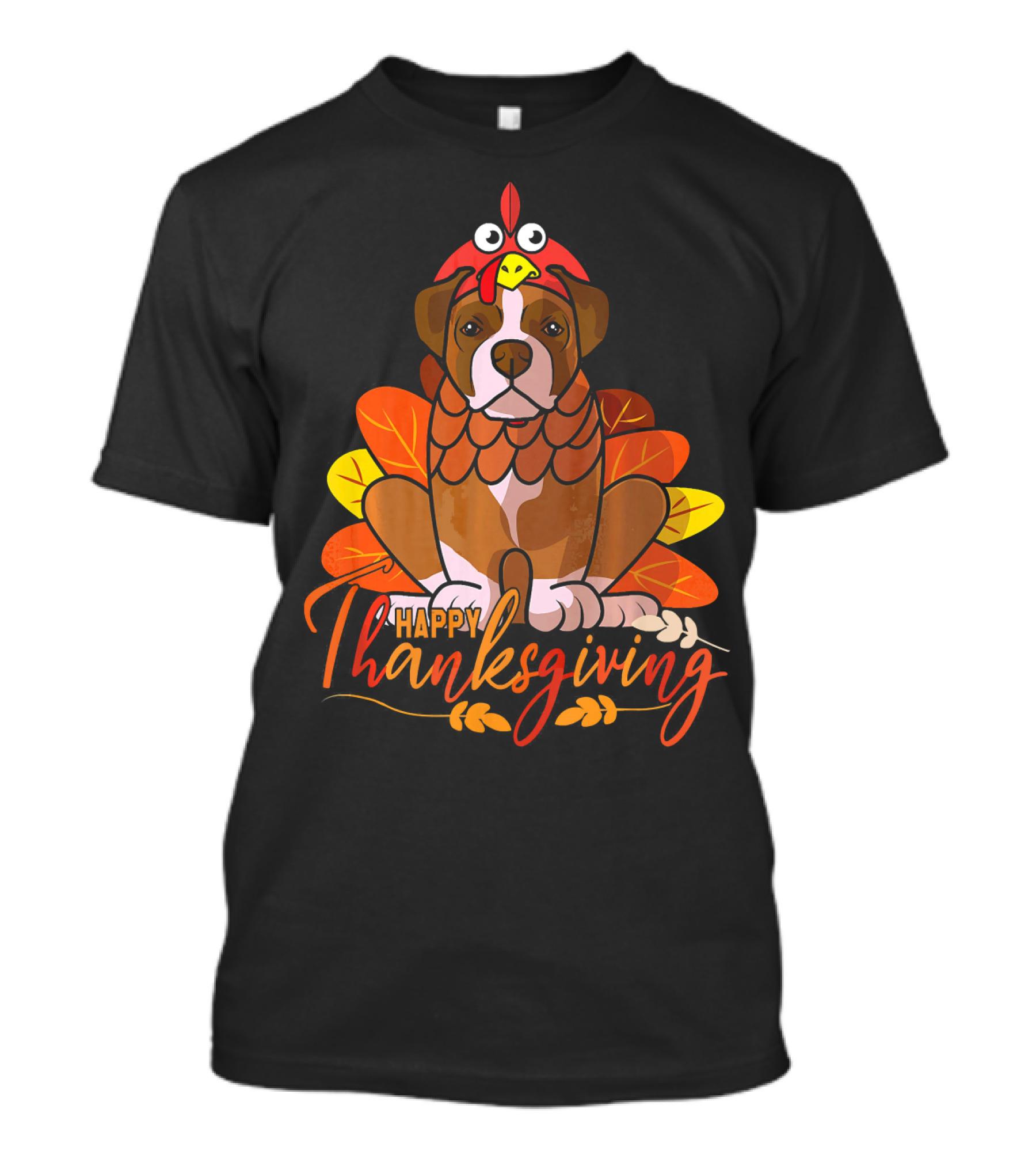 Happy Thanksgiving Boxer Dog Turkey Costume T-Shirt