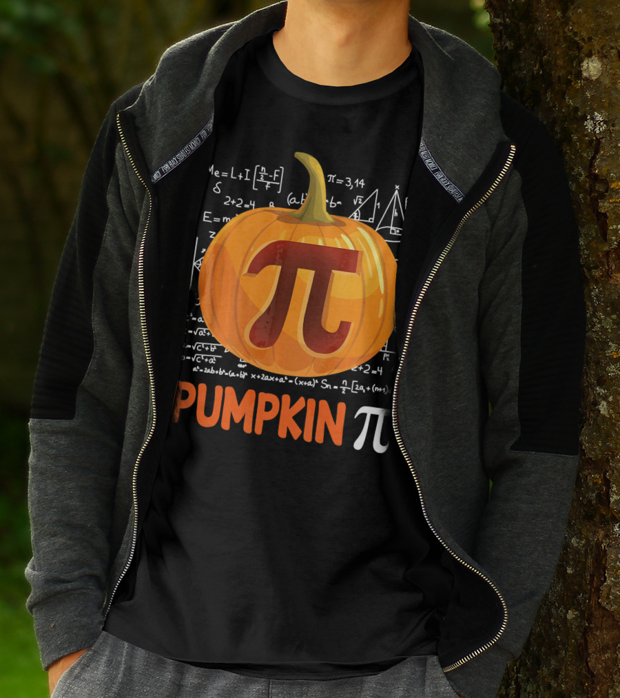 Pumpkin Pi Math Equations Halloween T-Shirt