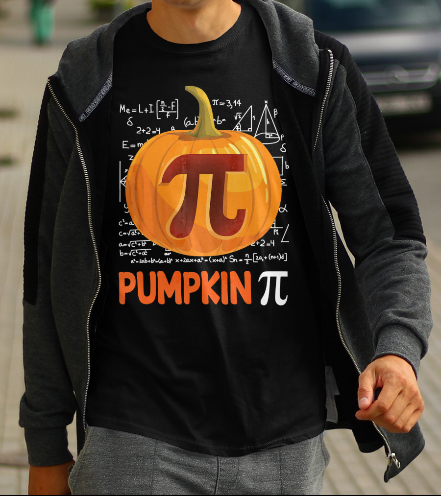 Pumpkin Pi Math Equations Halloween T-Shirt