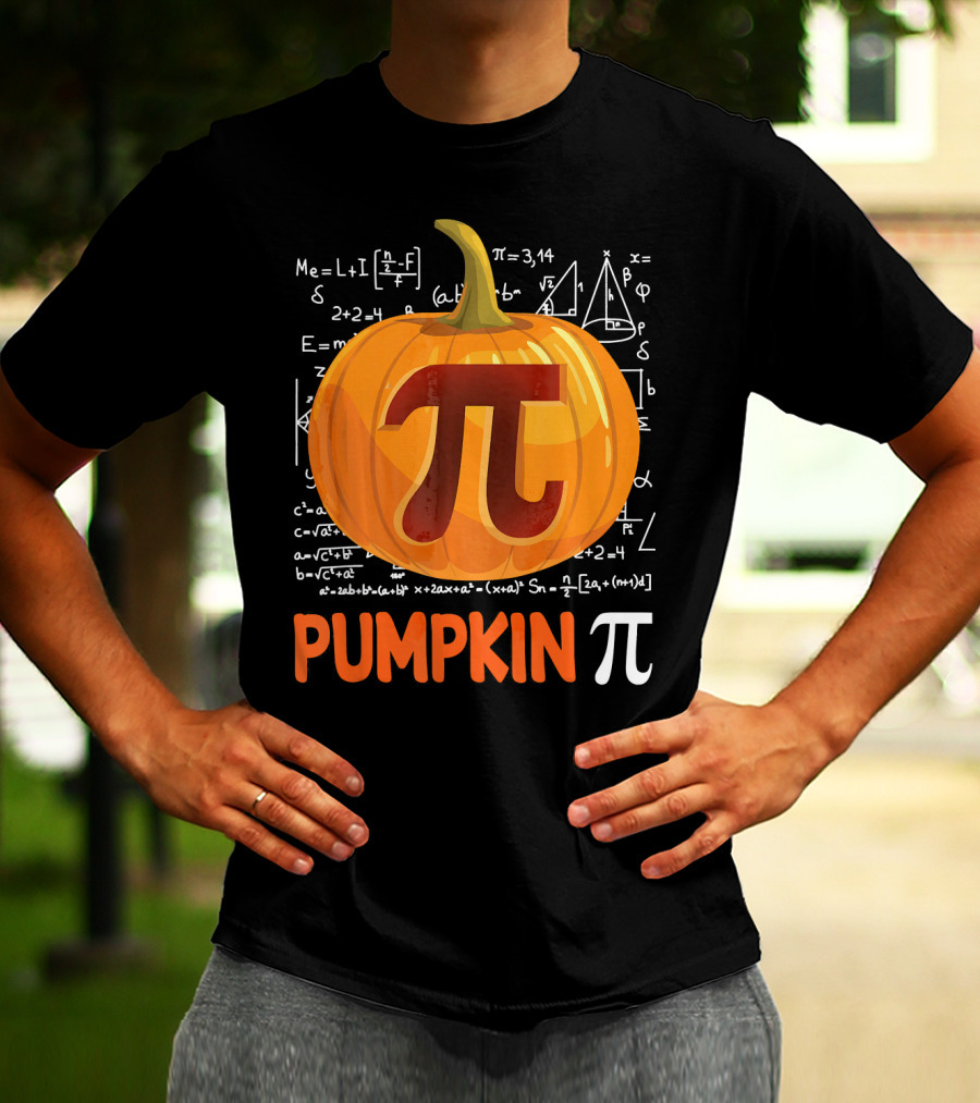 Pumpkin Pi Math Equations Halloween T-Shirt