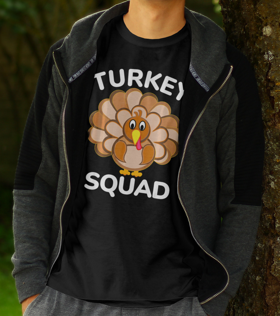 TURKEY SQUAD Thanksgiving Turkey T-Shirt