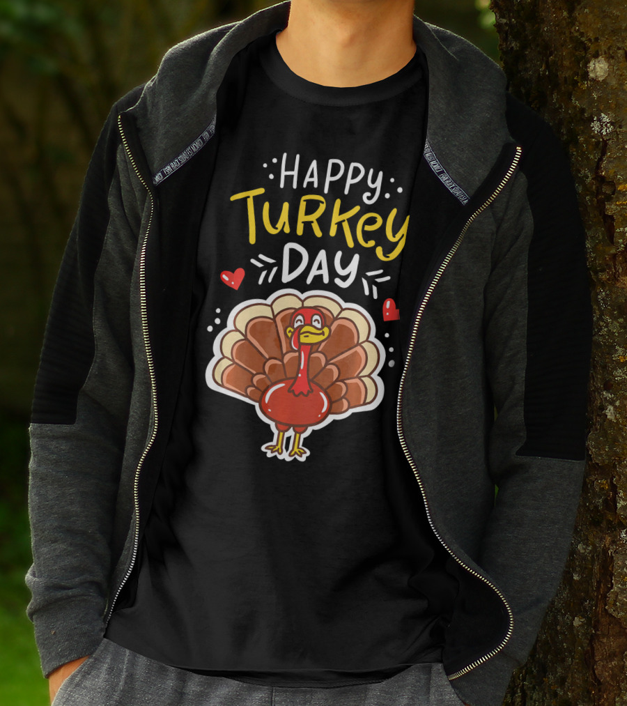 Happy Turkey Day Thanksgiving Festive T-Shirt
