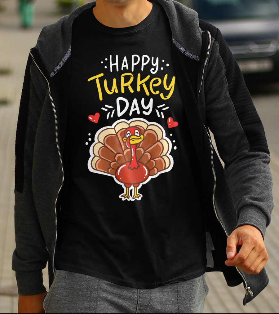 Happy Turkey Day Thanksgiving Festive T-Shirt