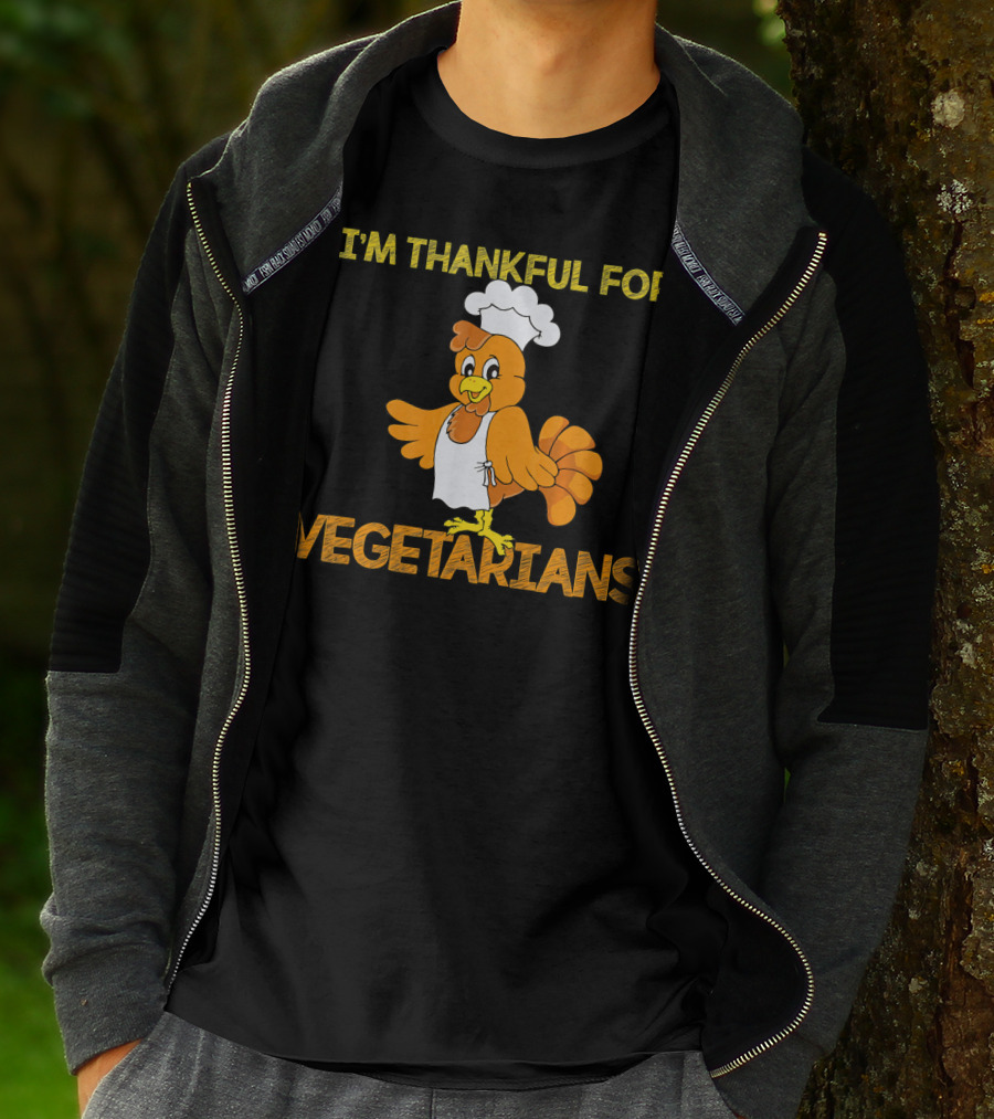 I'm Thankful For Vegetarians Turkey Chef T-Shirt