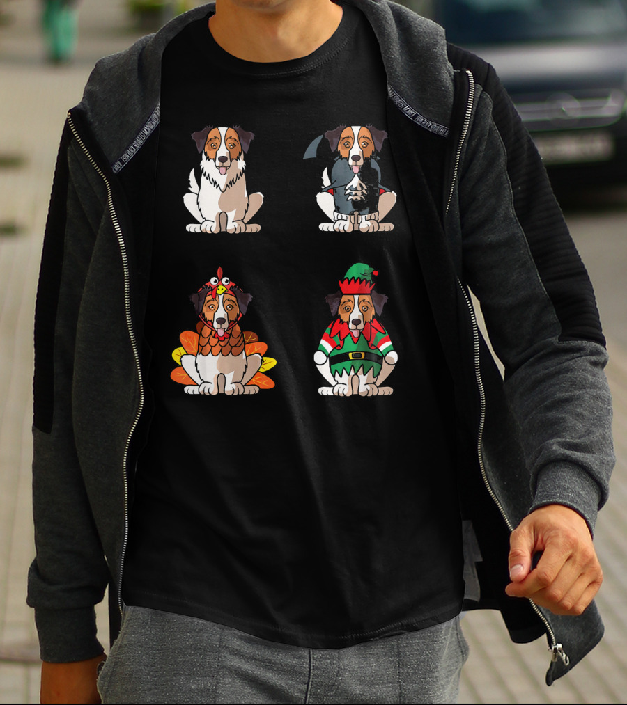 Australian Shepherd Halloween Thanksgiving Christmas Costumes T-Shirt