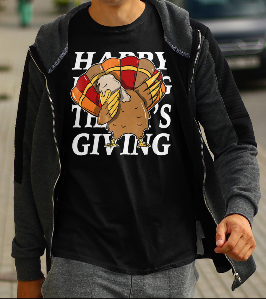 Dabbing Turkey Happy Thanksgiving T-Shirt