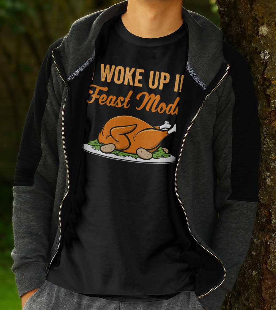 I Woke Up In Feast Mode Turkey Platter With Potatoes T-Shirt