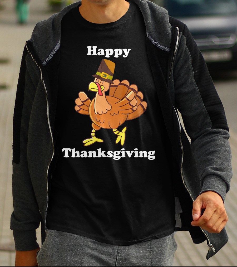 Happy Thanksgiving Pumpkin Turkey Fall T-Shirt