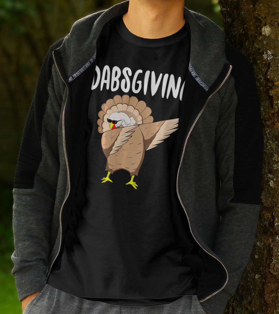 Dabsgiving Cool Dabbing Turkey Funny Thanksgiving T-Shirt
