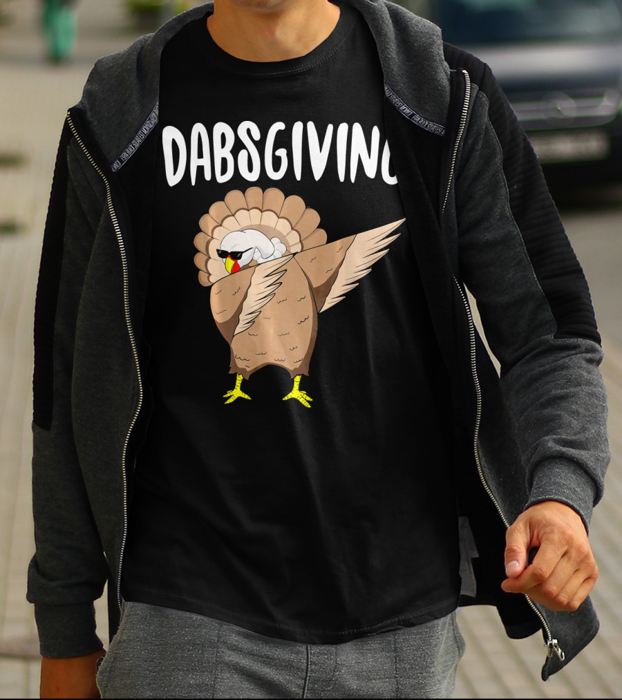 Dabsgiving Cool Dabbing Turkey Funny Thanksgiving T-Shirt