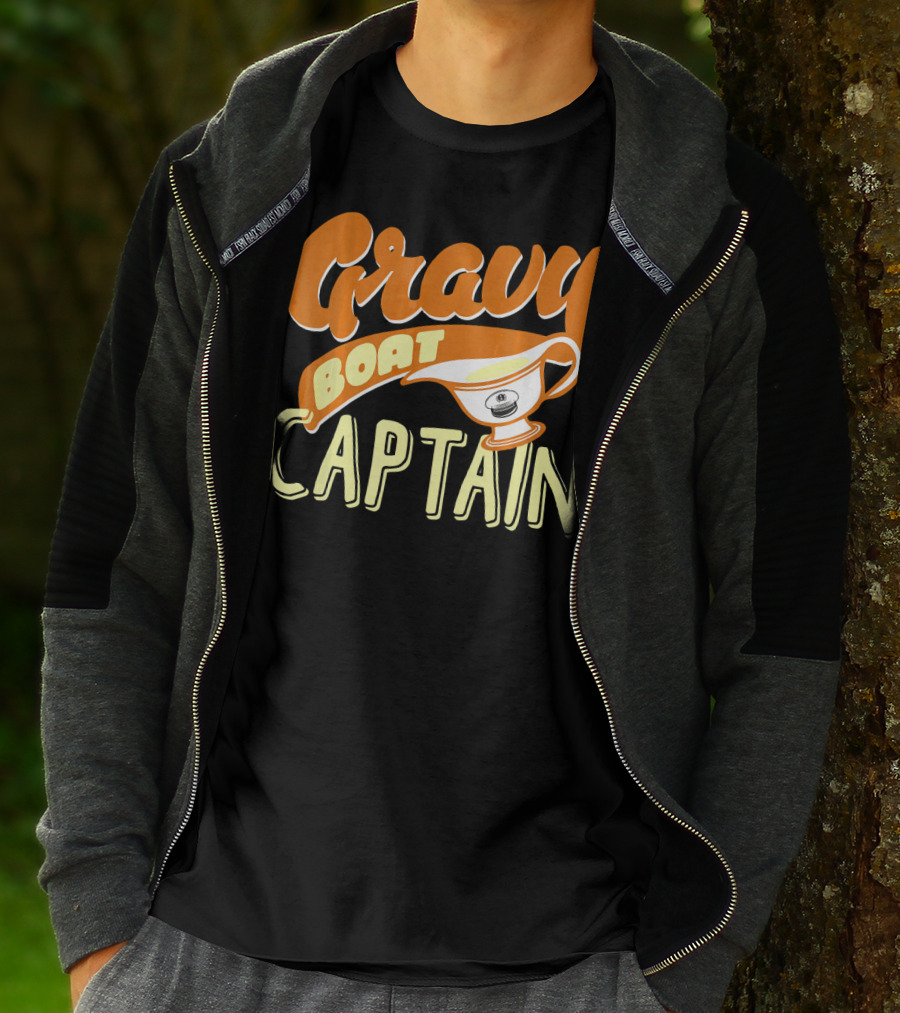 Gravy Boat Captain Thanksgiving Day Festive Humor T-Shirt