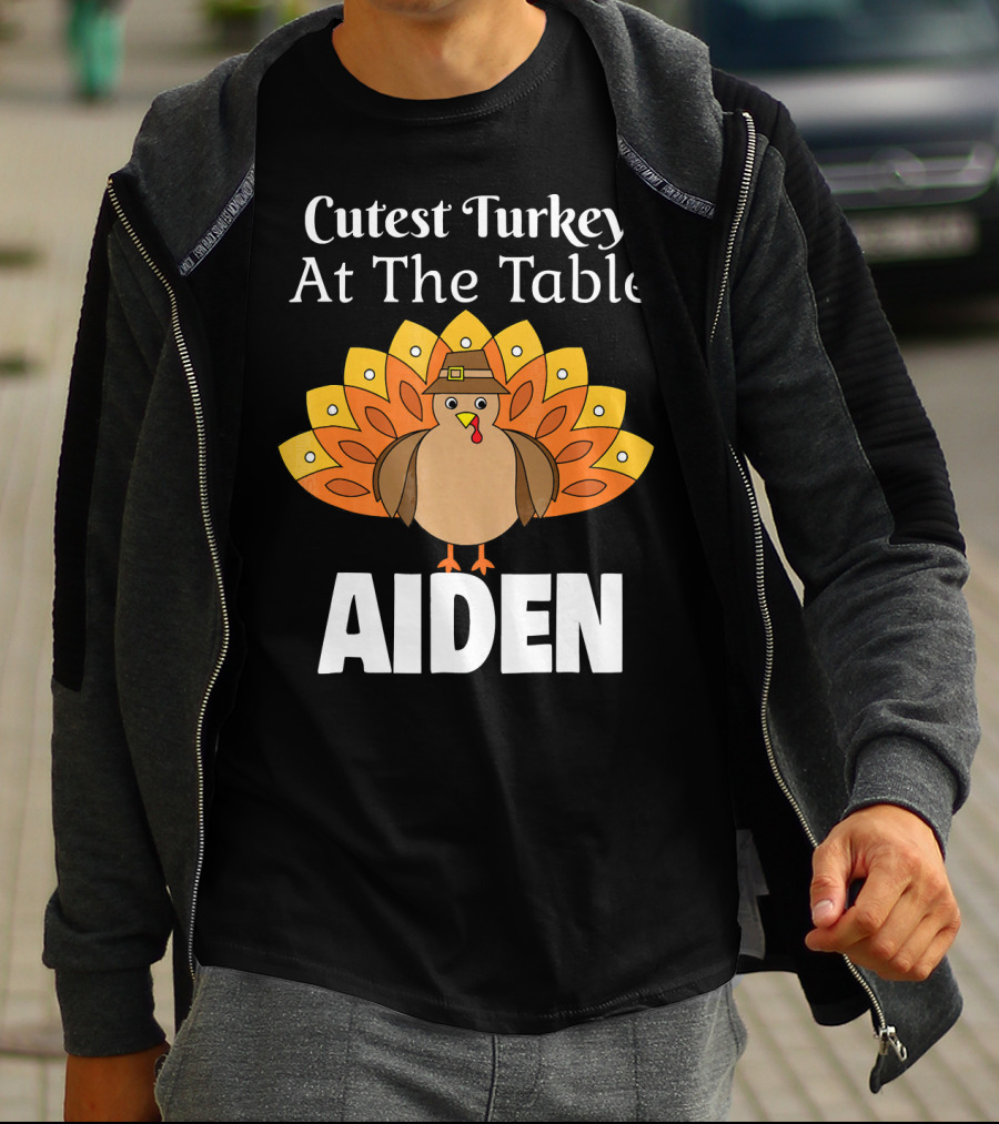 Cutest Turkey At The Table Aiden T-Shirt