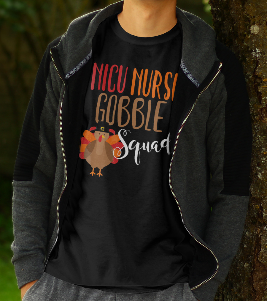 NICU Nurse Gobble Squad Thanksgiving T-Shirt