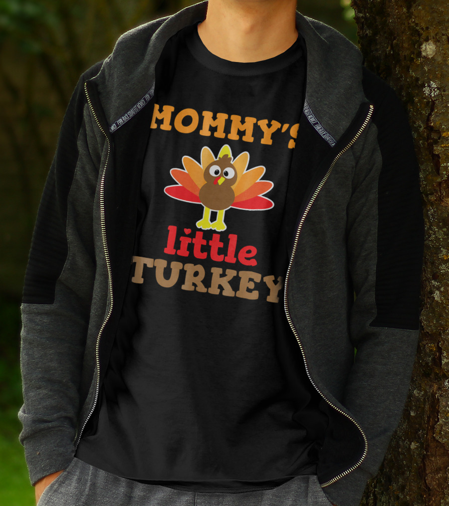 MOMMY'S Little TURKEY Thanksgiving Holiday Cute Turkey T-Shirt