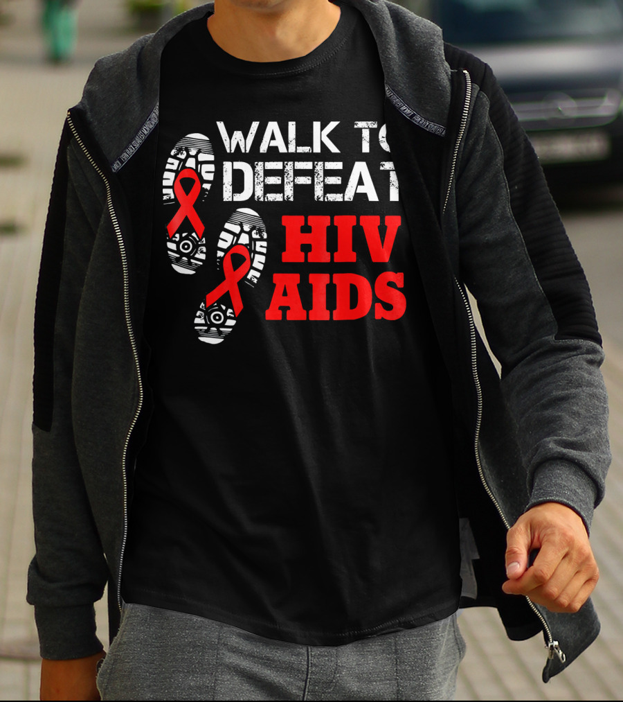 Walk To Defeat HIV AIDS T-Shirt