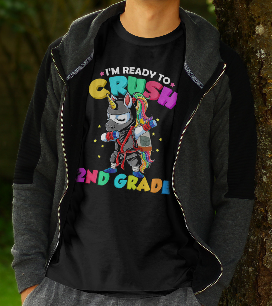 I'm Ready To Crush 2nd Grade Dabbing Unicorn Ninja T-Shirt