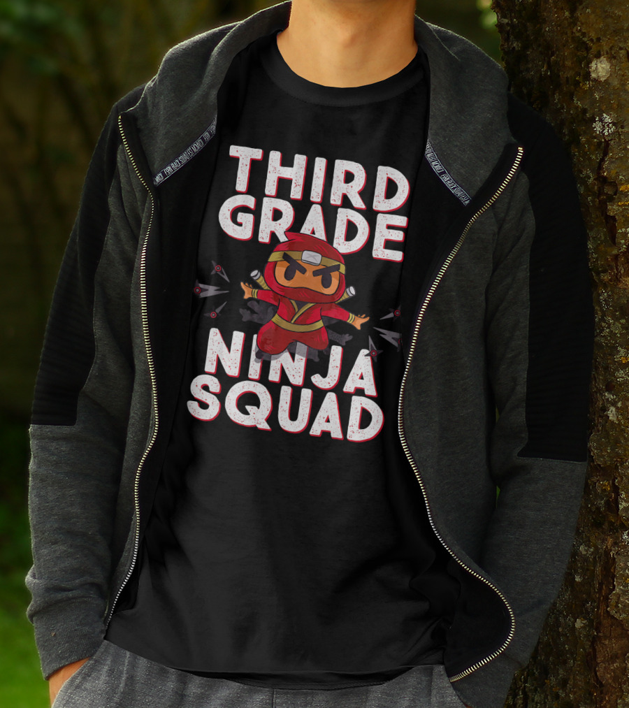 Third Grade Ninja Squad Fun Back To School T-Shirt