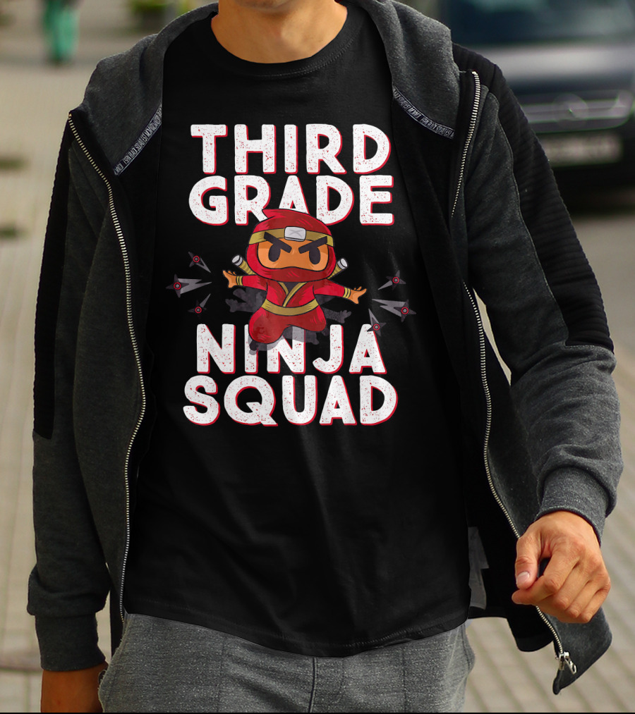 Third Grade Ninja Squad Fun Back To School T-Shirt