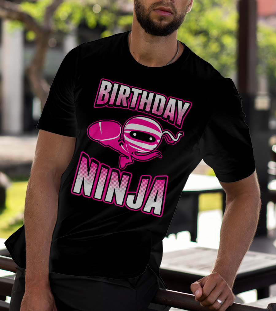 Birthday Ninja Pink Ninja Japa T-Shirt