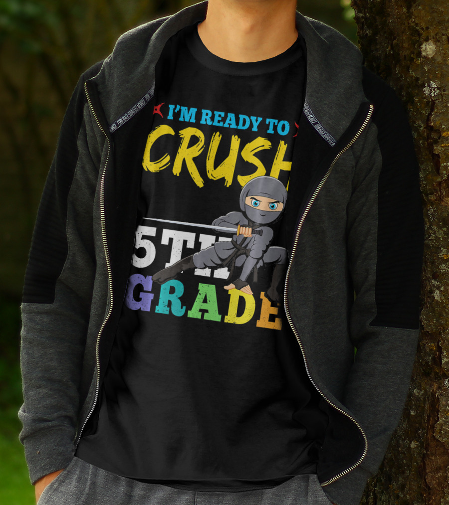 I'm Ready To Crush 5th Grade Ninja Girls T-Shirt