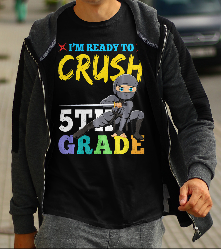 I'm Ready To Crush 5th Grade Ninja Girls T-Shirt