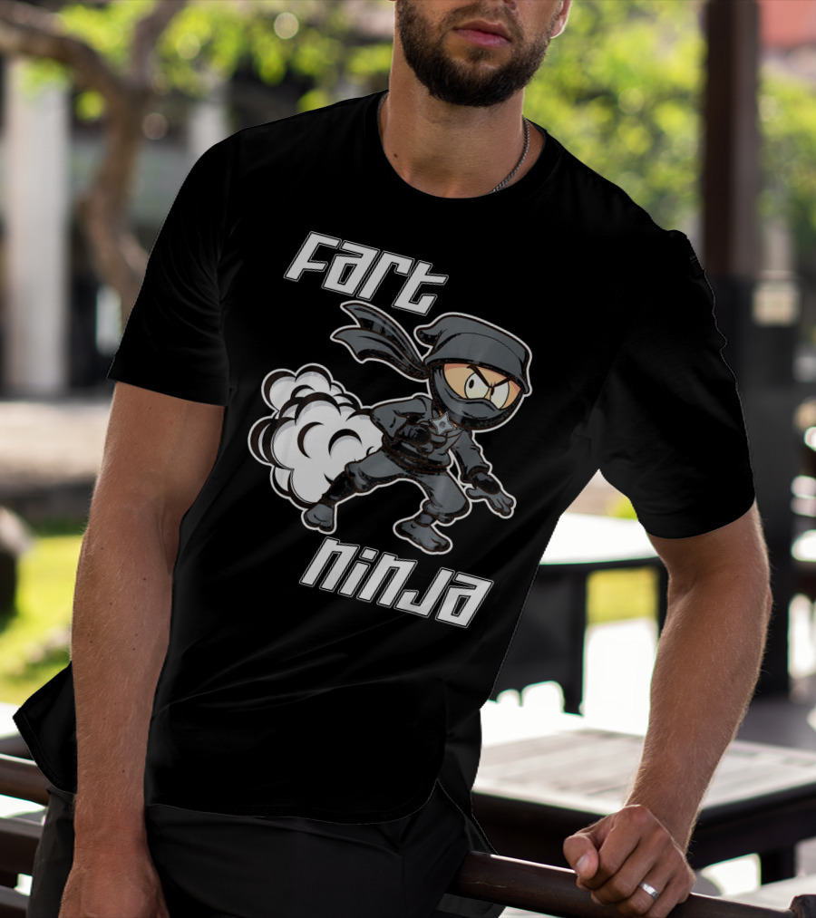 Funny Fart Ninja Farting Joke Ninja T-Shirt
