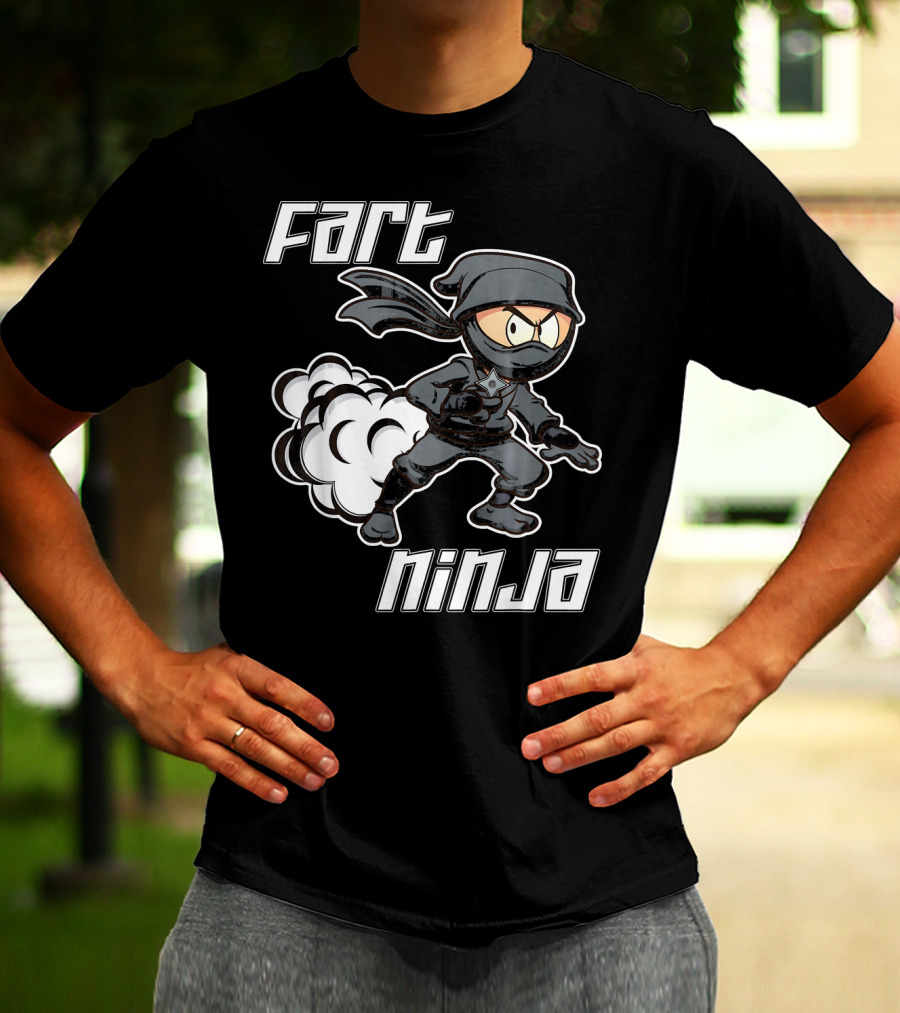 Funny Fart Ninja Farting Joke Ninja T-Shirt