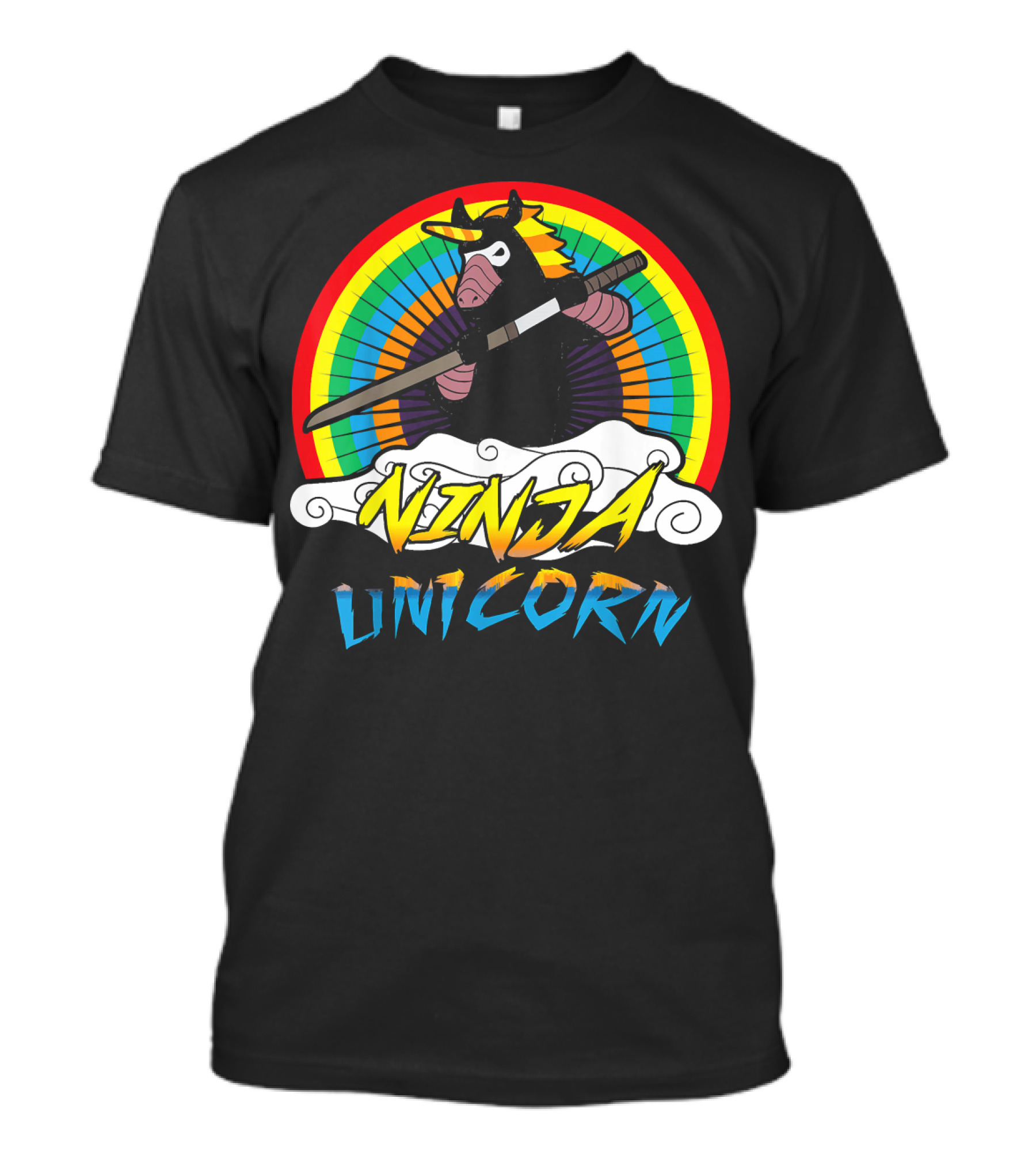 Ninja Unicorn Rainbow Samurai T-Shirt