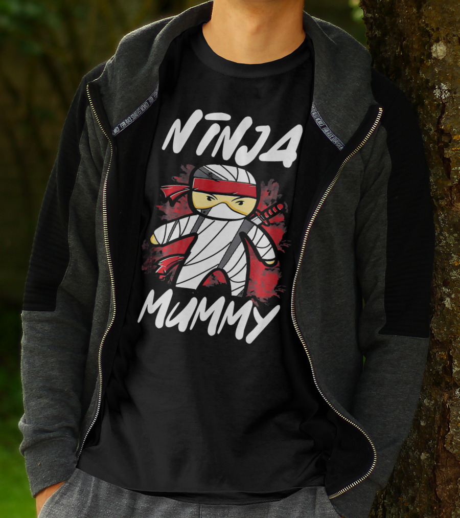 Ninja Mummy Halloween Mummy Samurai Warrior T-Shirt