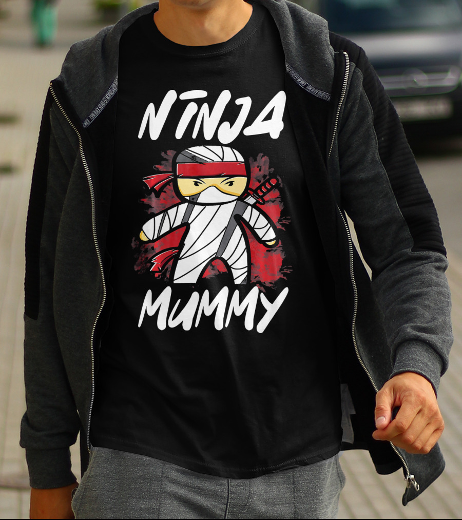 Ninja Mummy Halloween Mummy Samurai Warrior T-Shirt