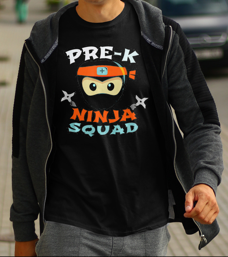 Pre-K Ninja Squad Back To School First Day T-Shirt