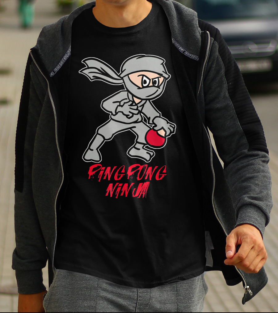 Ping Pong Ninja Funny Table Tennis Sport T-Shirt