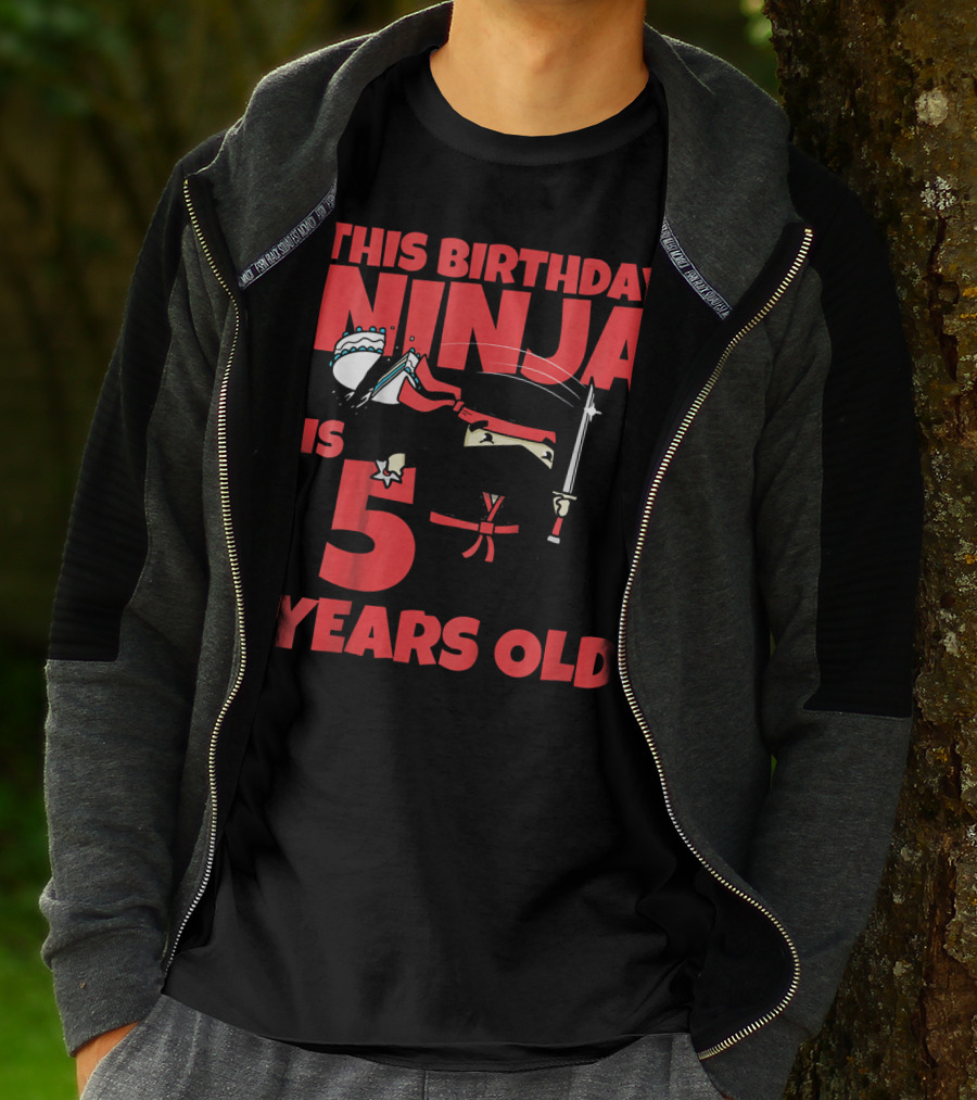 This Birthday Ninja Is 5 Years Old T-Shirt