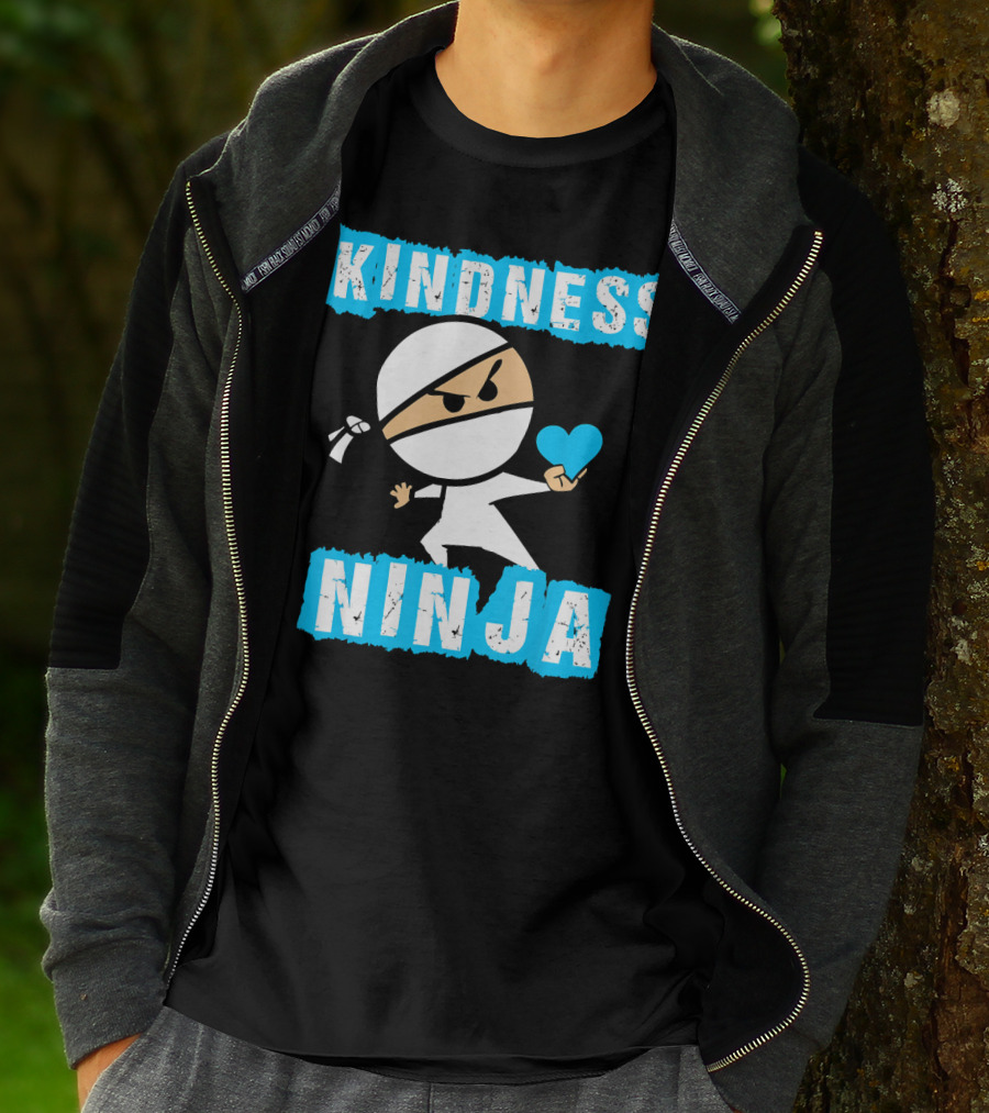 Kindness Ninja Heart-Driven Warrior T-Shirt