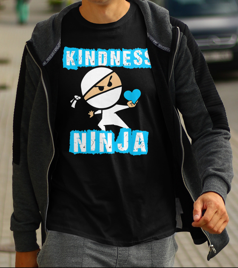 Kindness Ninja Heart-Driven Warrior T-Shirt