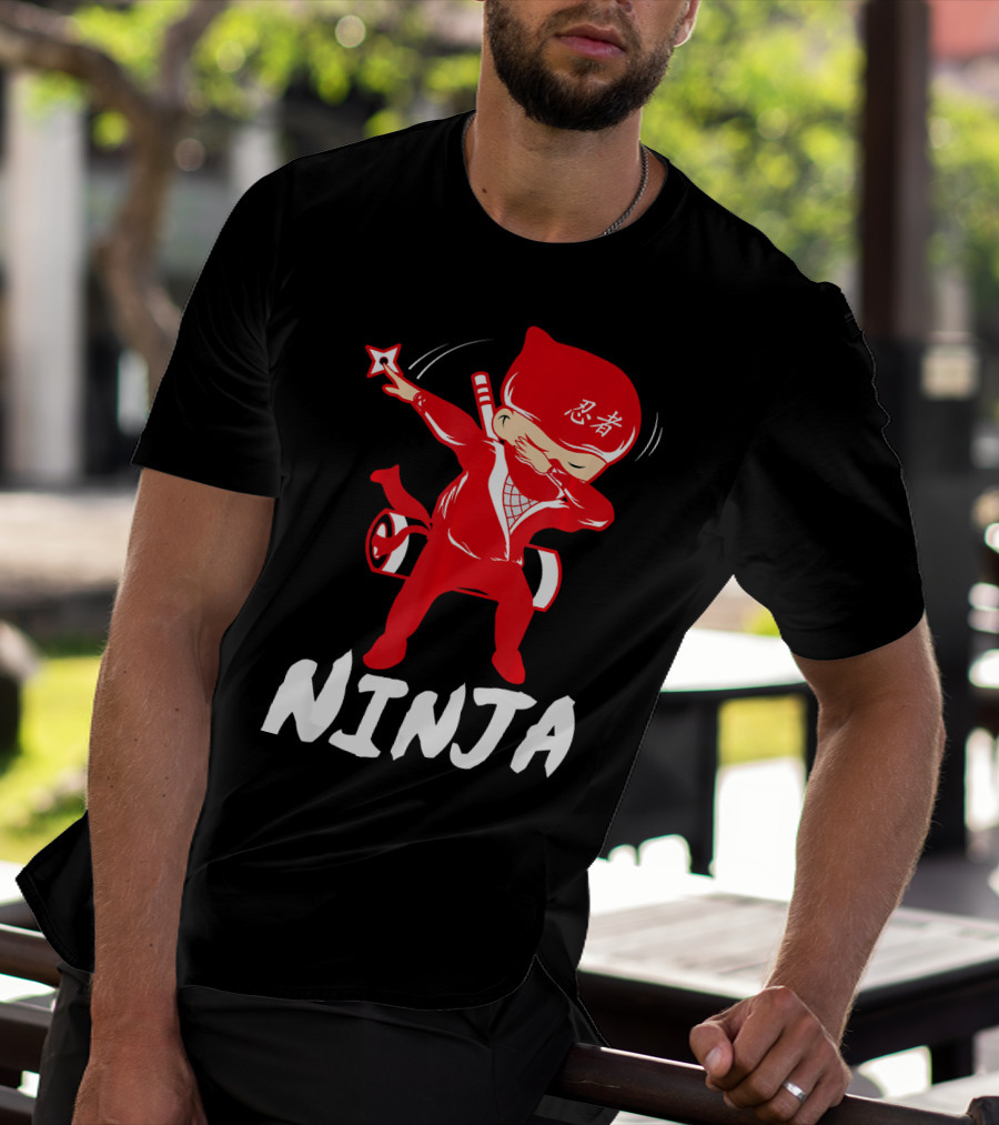 Ninja Dabbing Funny Martial Arts Star T-Shirt