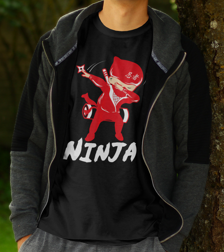 Ninja Dabbing Funny Martial Arts Star T-Shirt