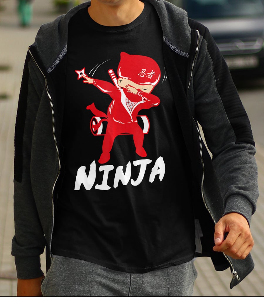 Ninja Dabbing Funny Martial Arts Star T-Shirt
