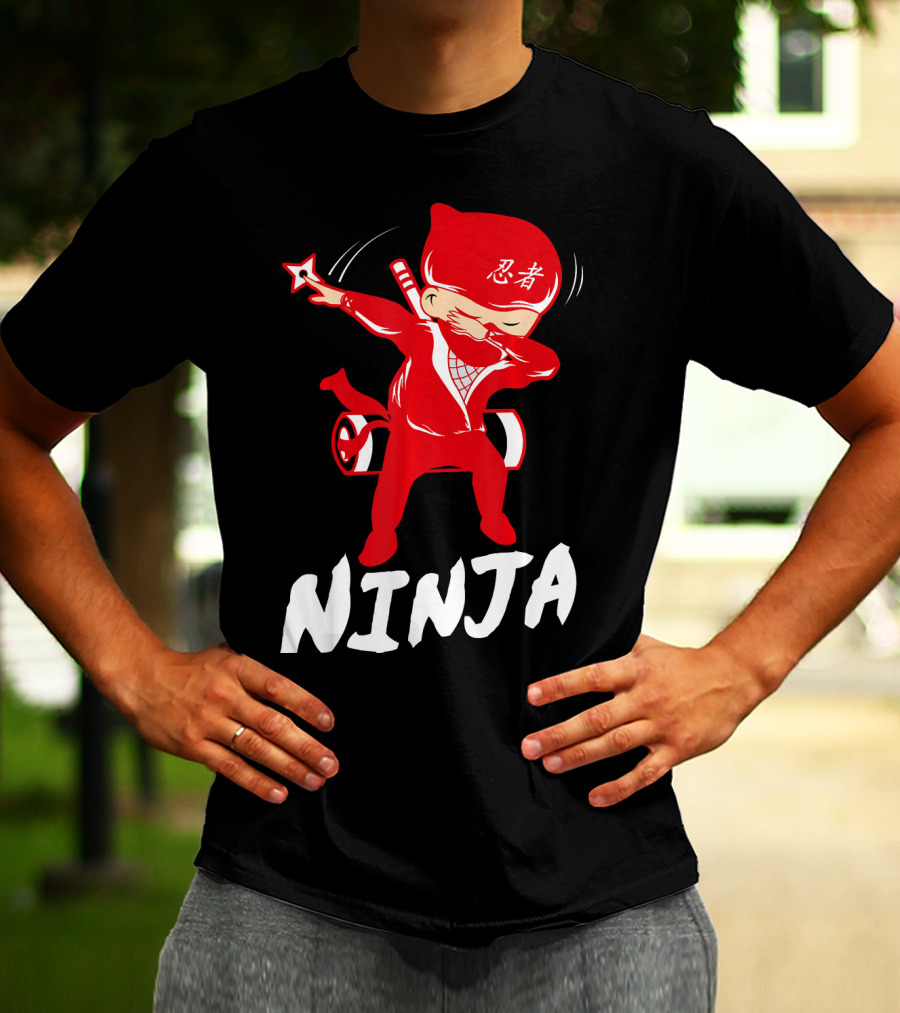 Ninja Dabbing Funny Martial Arts Star T-Shirt