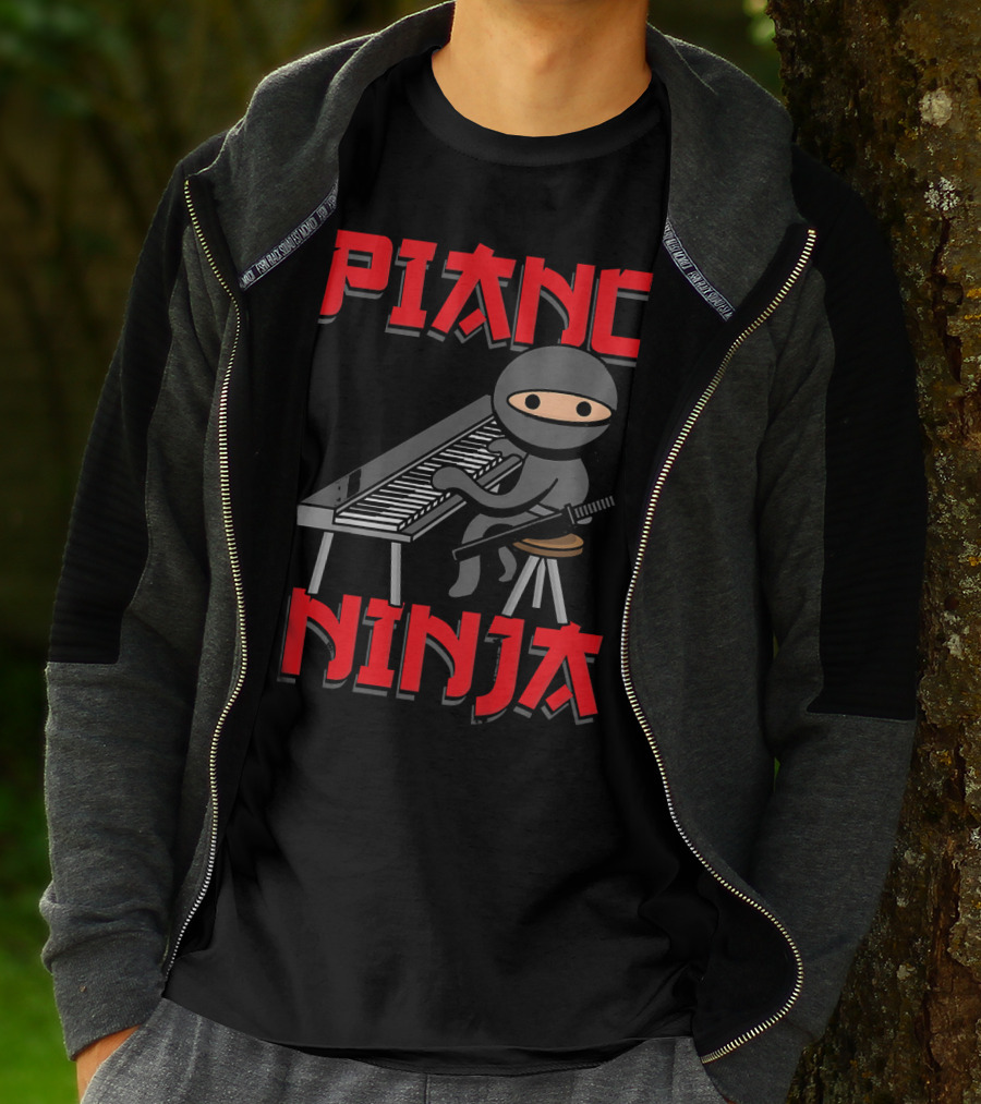Piano Ninja Funny Keyboard Player T-Shirt