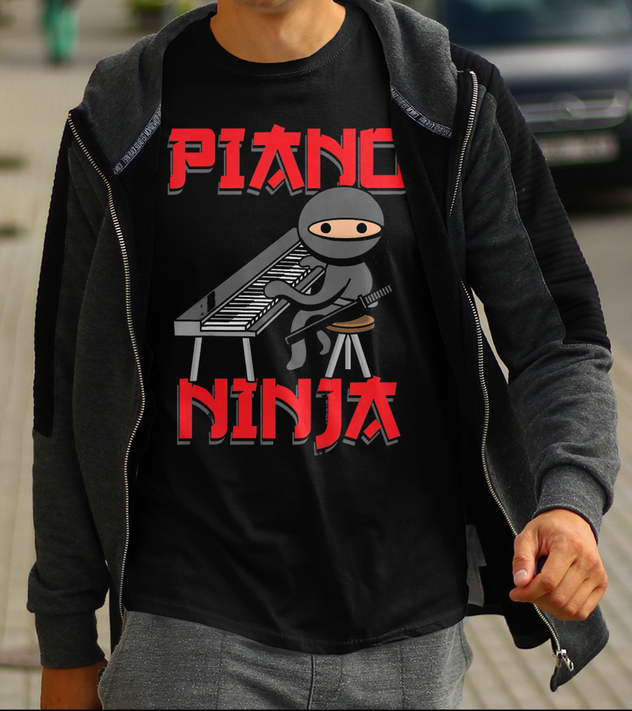 Piano Ninja Funny Keyboard Player T-Shirt