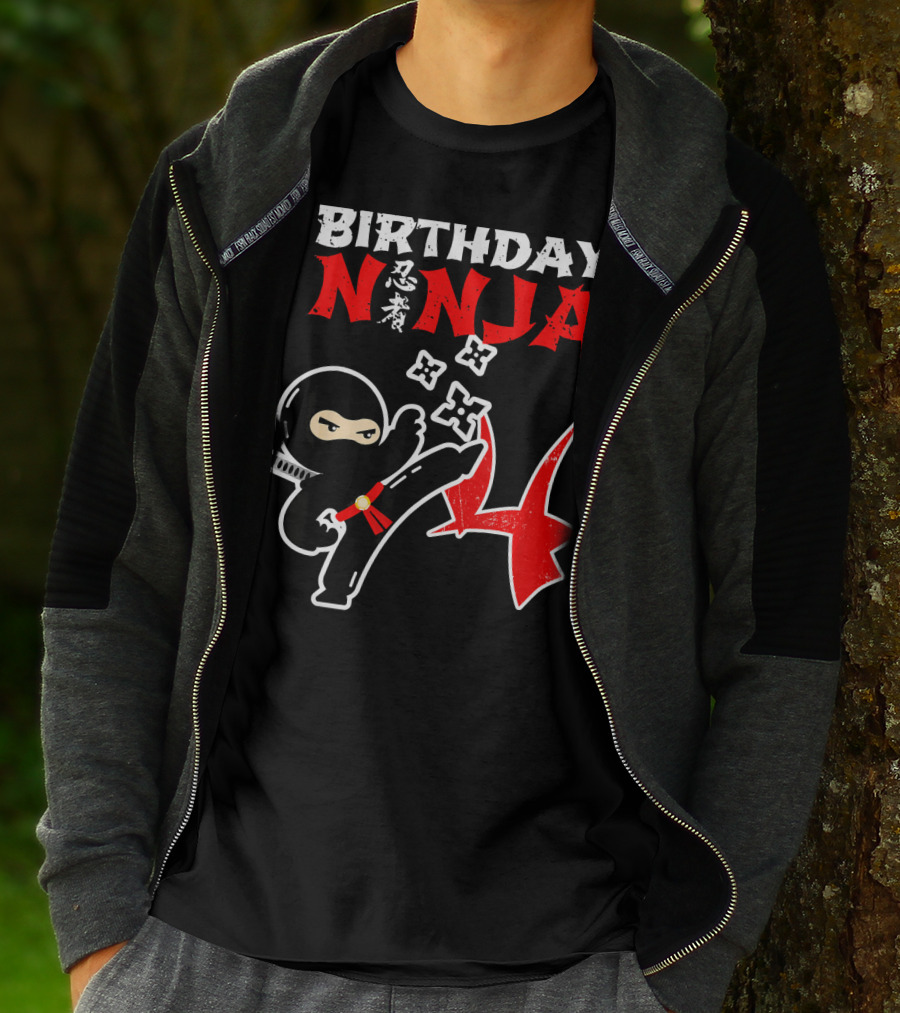 BIRTHDAY NINJA Party Supplies Kick Action T-Shirt
