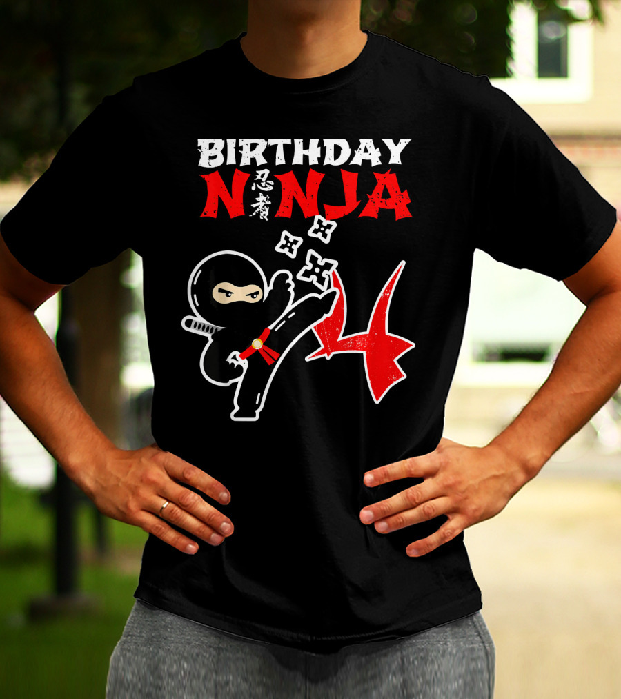 BIRTHDAY NINJA Party Supplies Kick Action T-Shirt