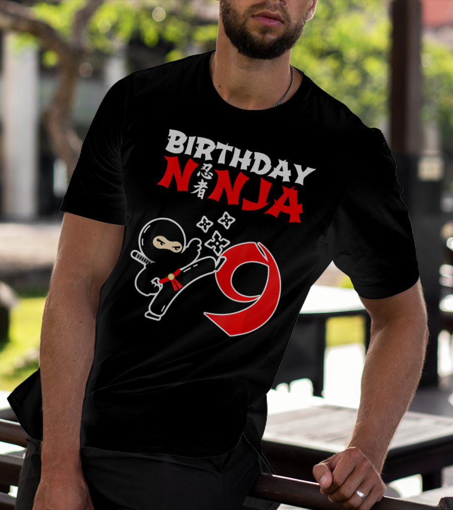 Birthday Ninja 9 Party Favor T-Shirt