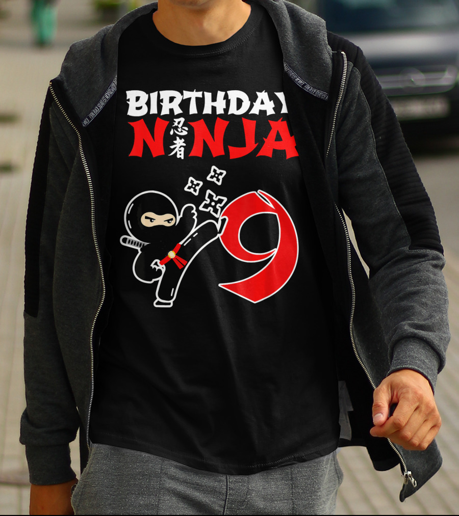 Birthday Ninja 9 Party Favor T-Shirt