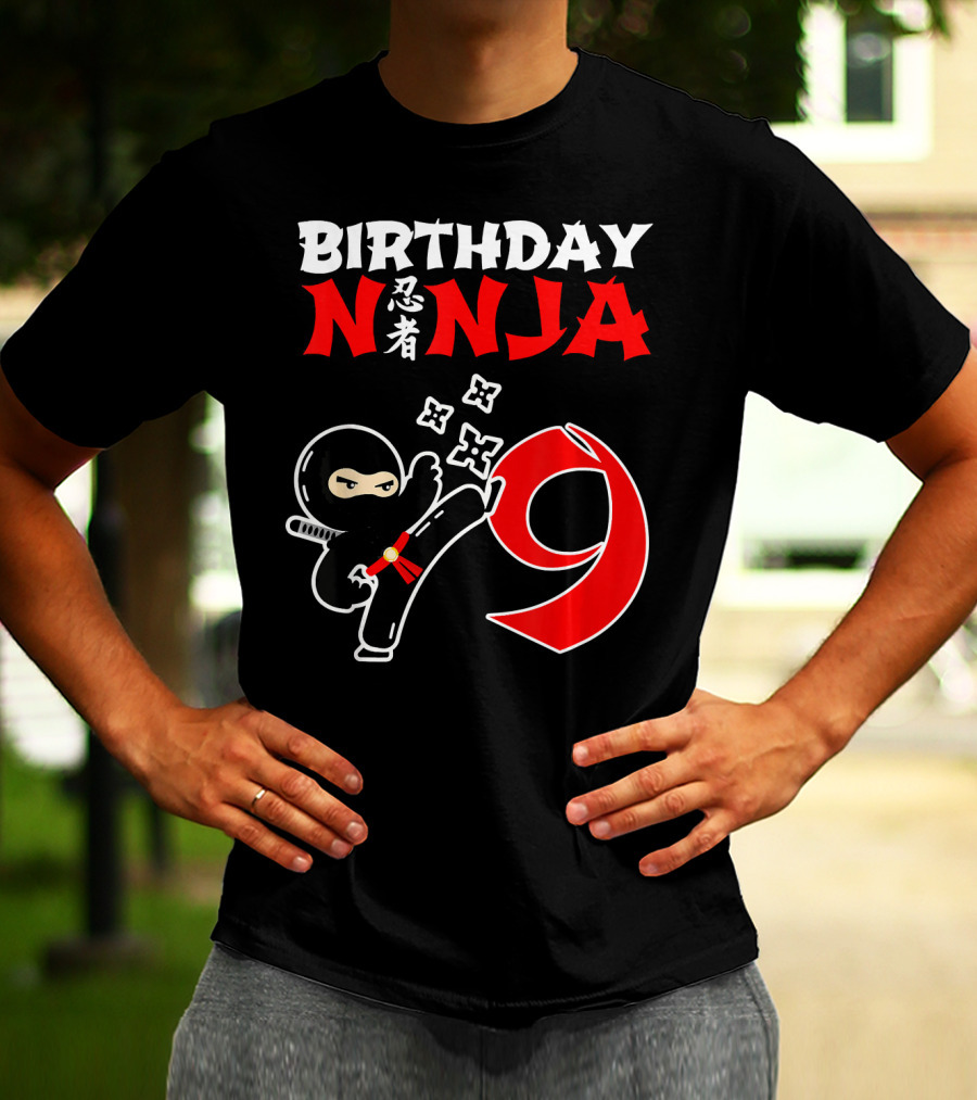 Birthday Ninja 9 Party Favor T-Shirt