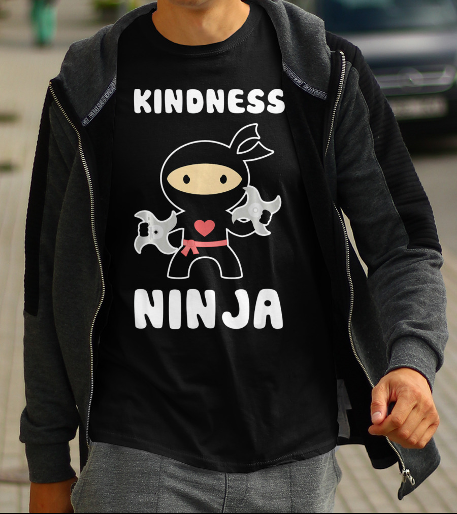 Kindness Ninja Anti Bullying Choose Kind Heart T-Shirt