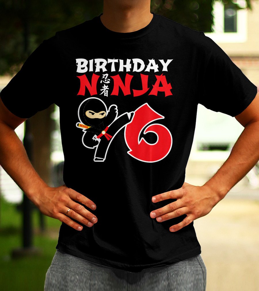 Birthday Ninja 6 Year Old T-Shirt
